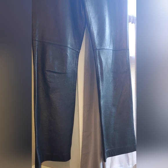 Leather Boot Cut Pants - Picture 6 of 10